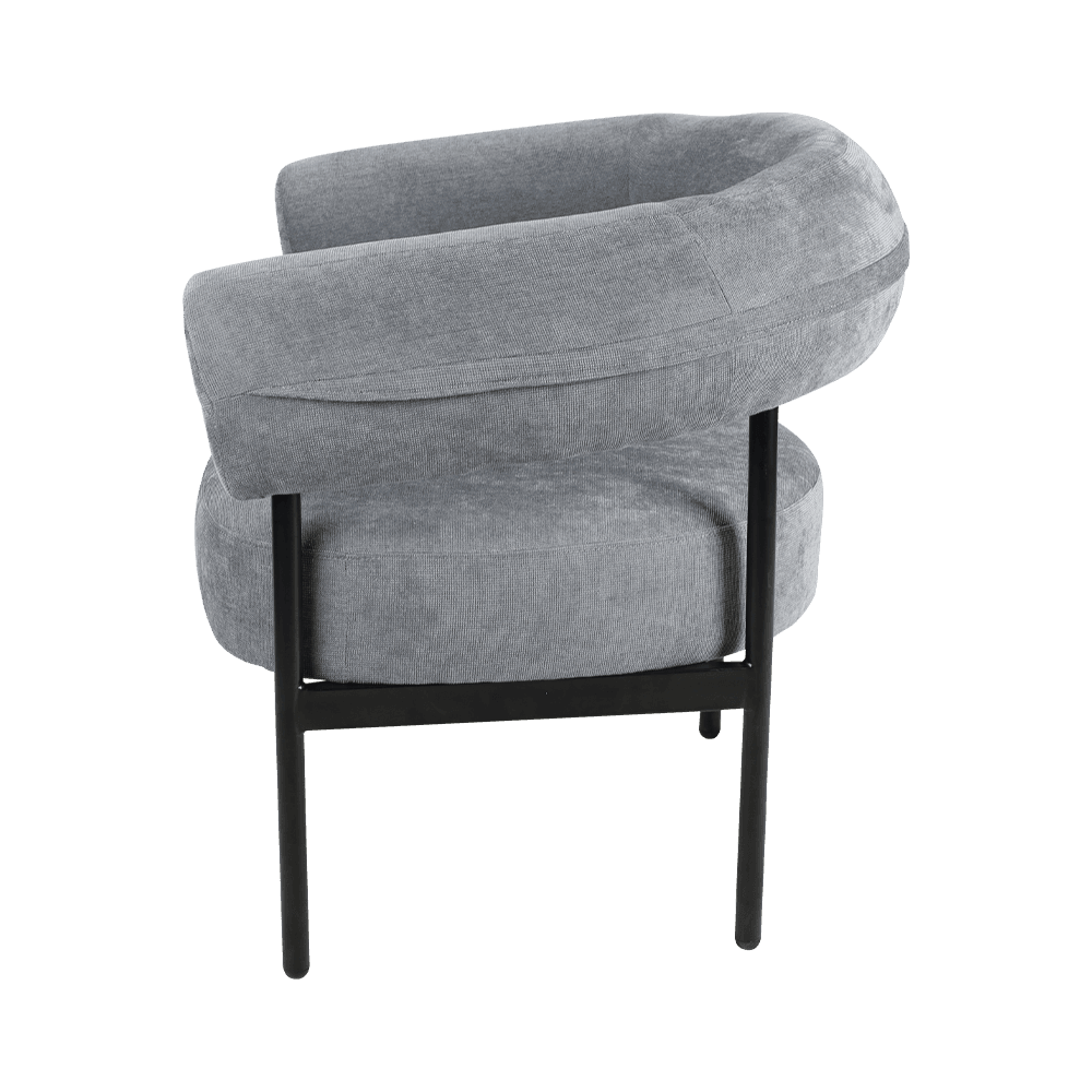 Sedia da salotto in metallo grigio