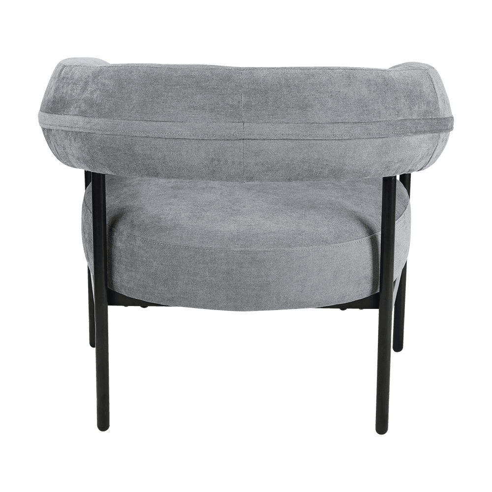 Sedia da salotto in metallo grigio