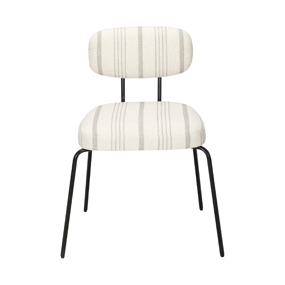 Sedia da pranzo in metallo moderno bianco