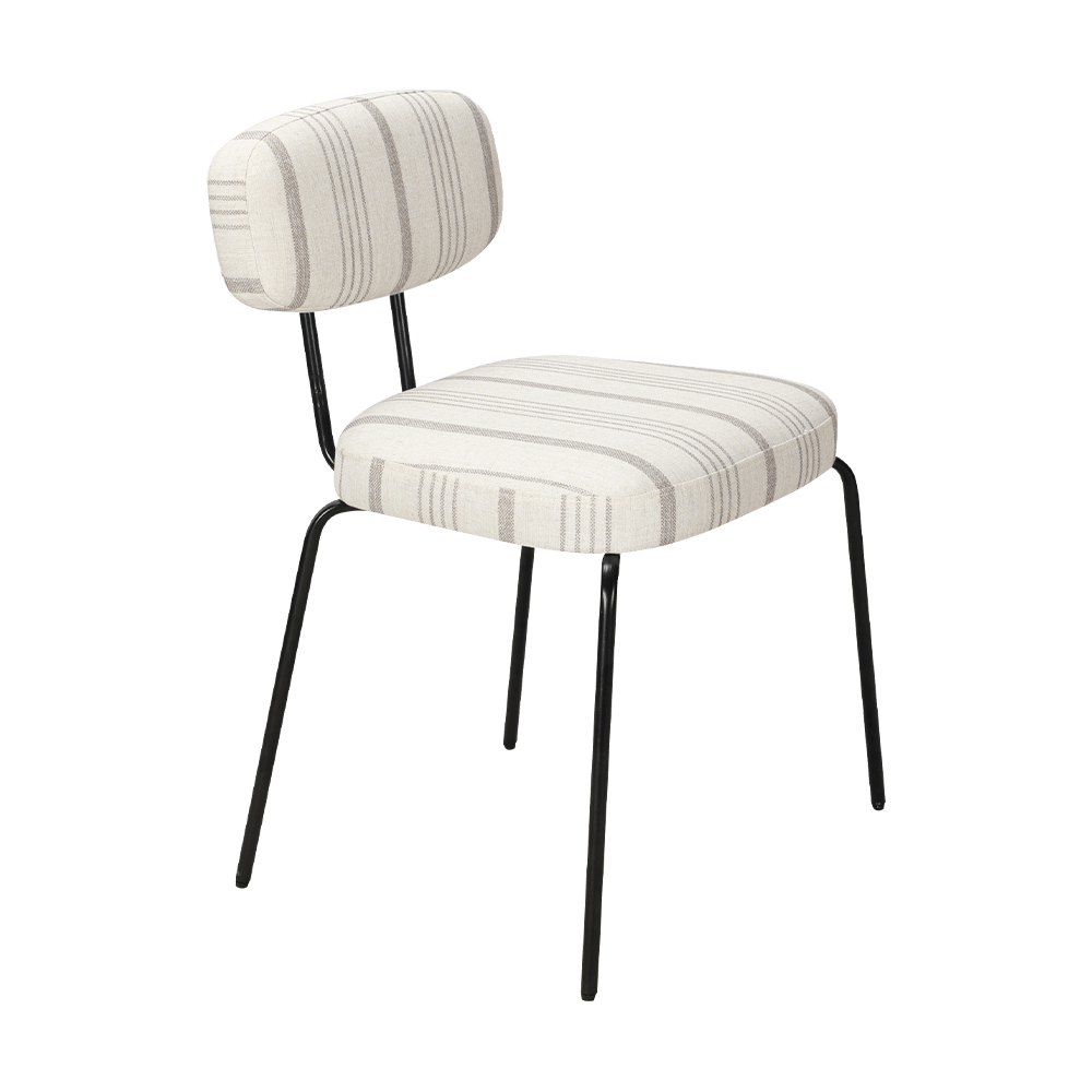 Sedia da pranzo in metallo moderno bianco