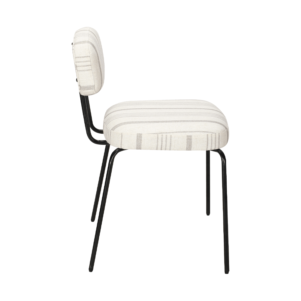 Sedia da pranzo in metallo moderno bianco