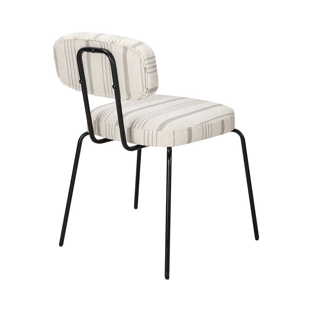 Sedia da pranzo in metallo moderno bianco