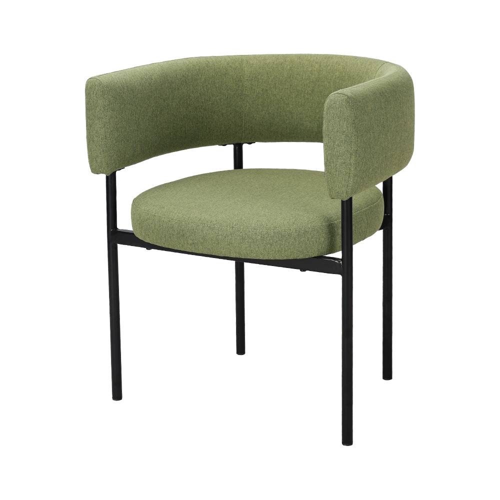 Sedia da pranzo in metallo verde acido