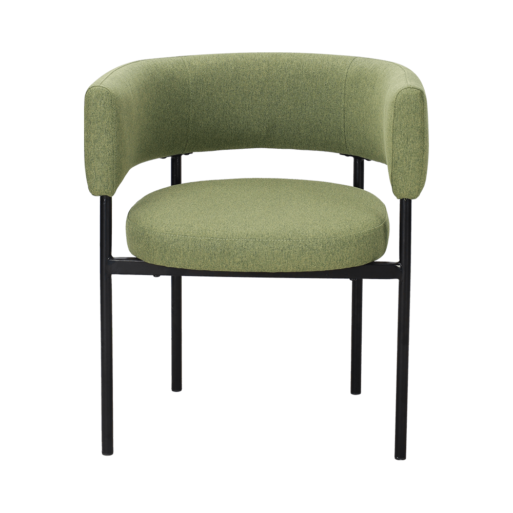 Sedia da pranzo in metallo verde acido