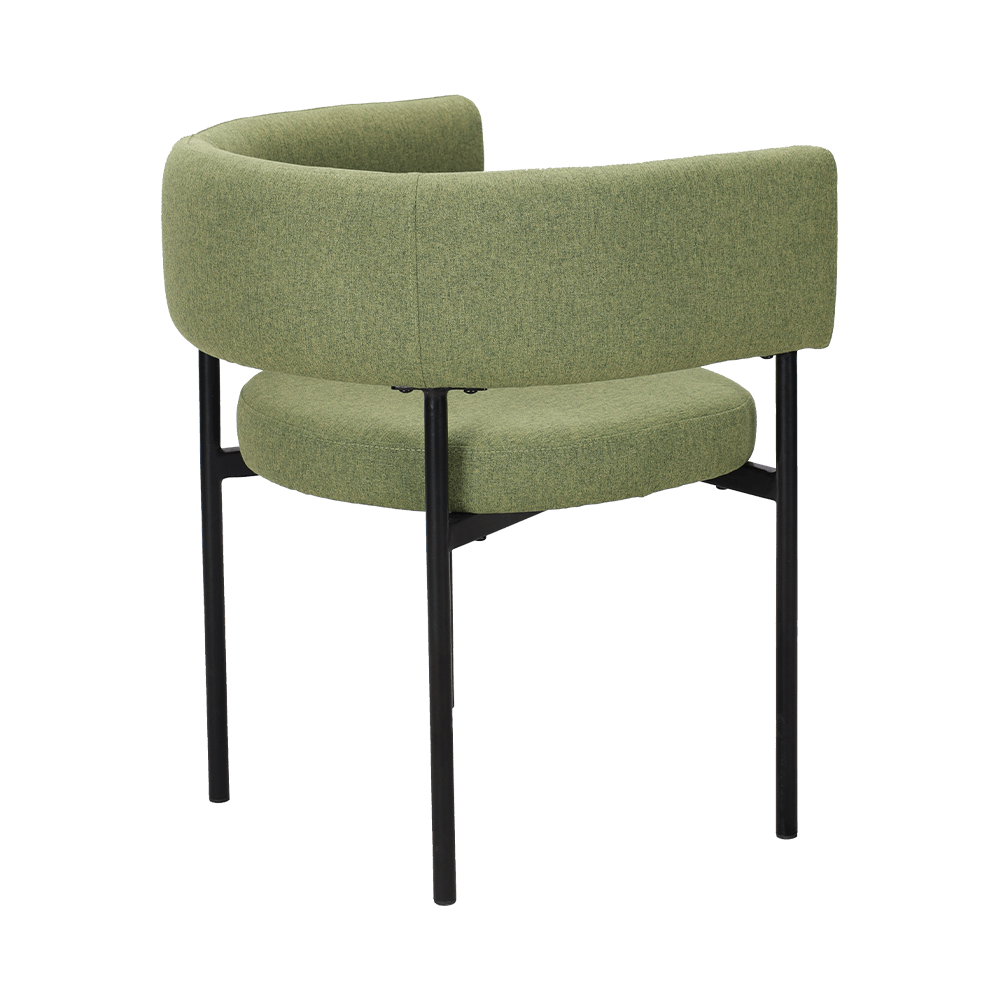 Sedia da pranzo in metallo verde acido