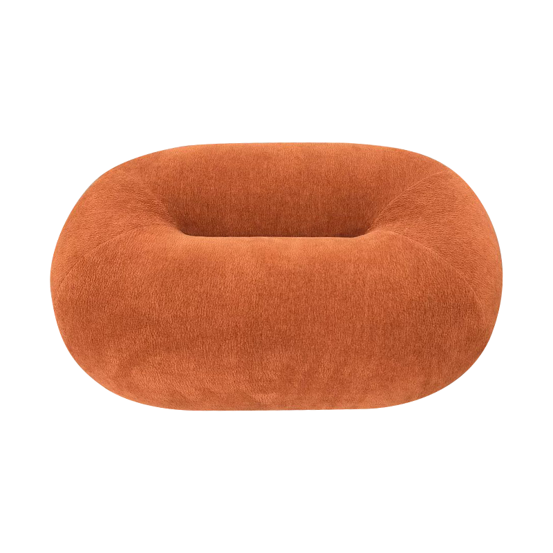 Fassoso cuscino in memory foam arancione marrone tessuto ottomano