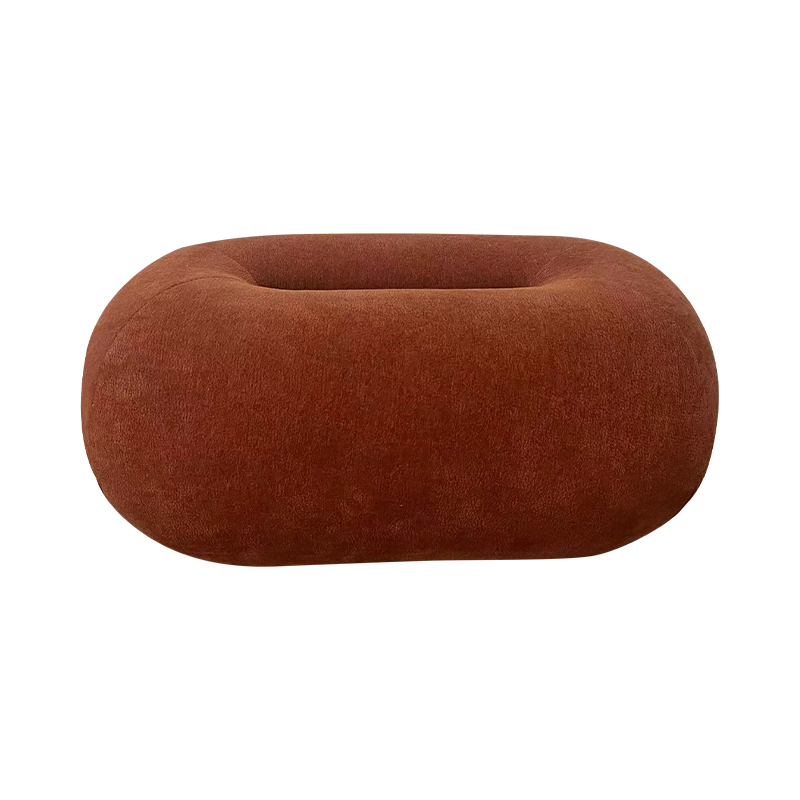 Fassoso cuscino in memory foam arancione marrone tessuto ottomano 