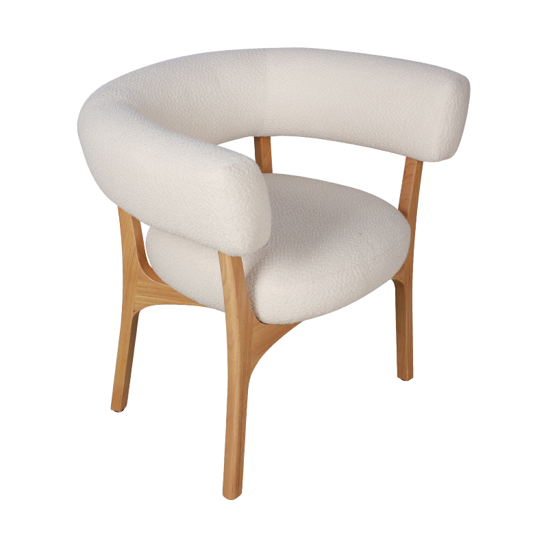 Sedia a riposo a forma di U in legno massiccio